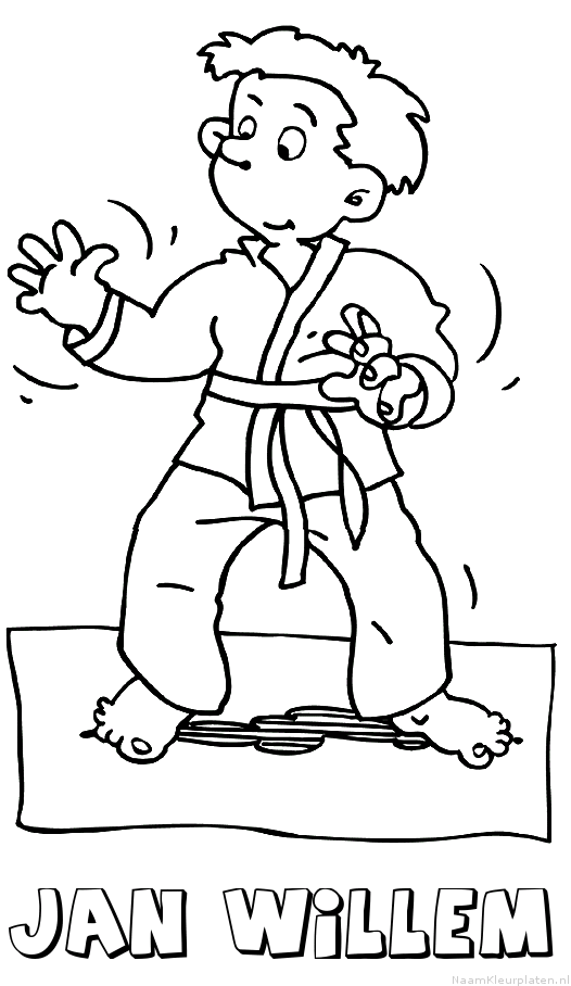 Jan willem judo kleurplaat